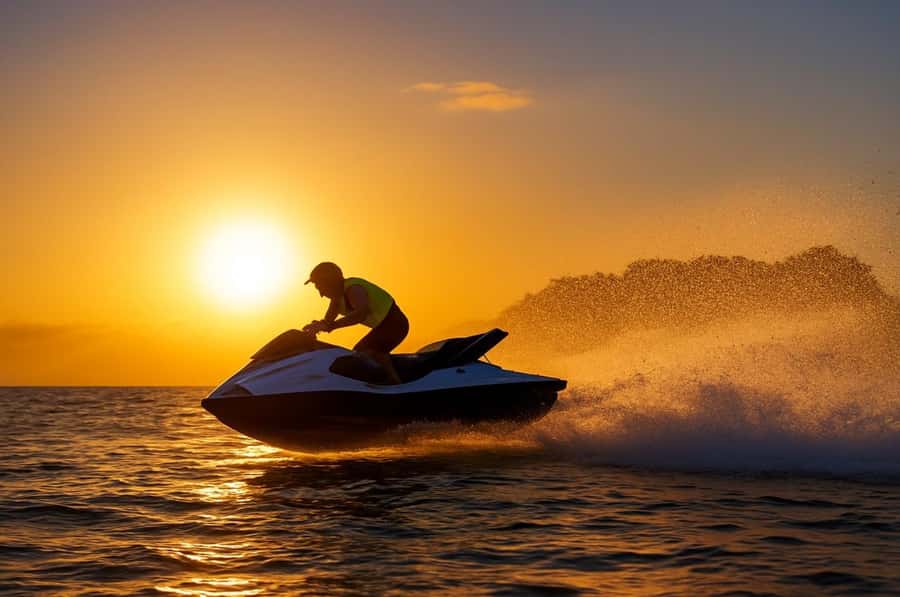 Arabian Sunset Jet Ski Tour – Waves Under the Orange Sky - Getting On the Jet Ski: Safety Gear and a Calm Start