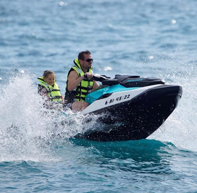 Barcelona: Rent a Jetski and speed through the ocean - On the water in Barcelona: race mode or free ride mode