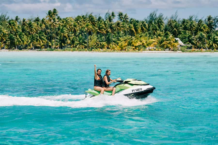 Bora Bora Jet Ski Tour - The Route: Water Bungalows, Sailboats, and Mt Otemanu on Repeat