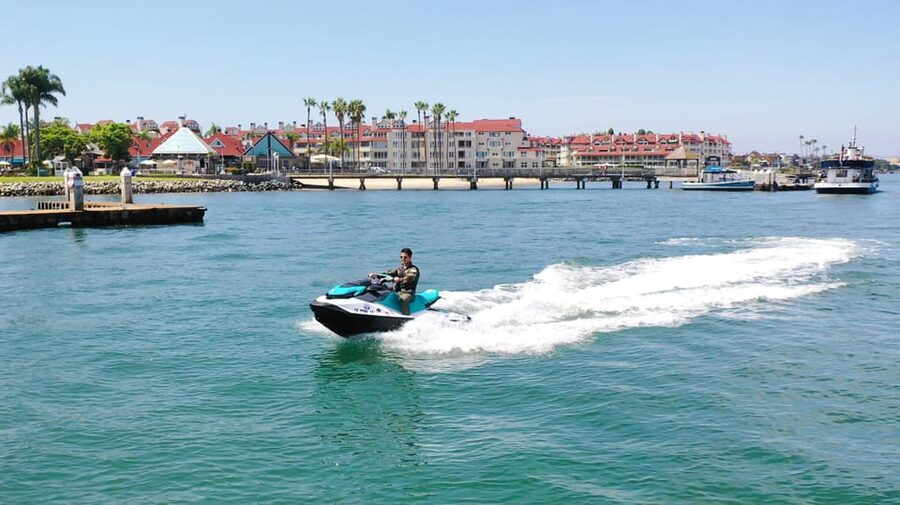 Coronado: San Diego Bay Jetski Rental - The Bay Route Experience: Skyline Views, Coronado Bridge, USS Midway