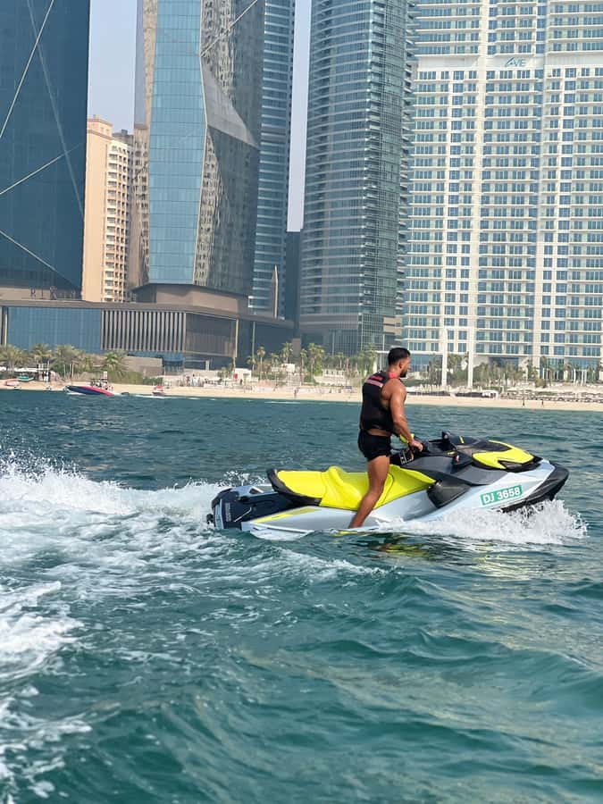 Dubai East: Guided JetsKi Ride with Sound System! - What’s included on the water: life jacket, water, and music