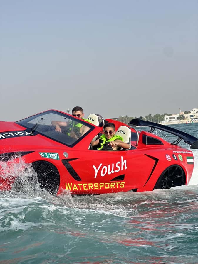 Dubai: Jet Ski 30Min & 30Min Jet Car Burj Al Arab Adventure - Stops for photos: Burj Al Arab close-up, plus Burj Khalifa in the background