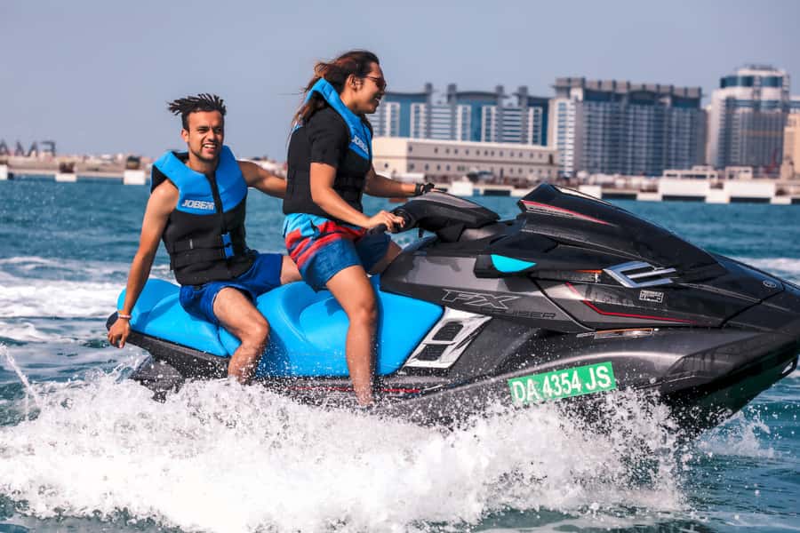 Dubai: Jetski Ride up to 2 People with Photos & Refreshments - The Burj Khalifa photo stop: skyline close enough to feel real