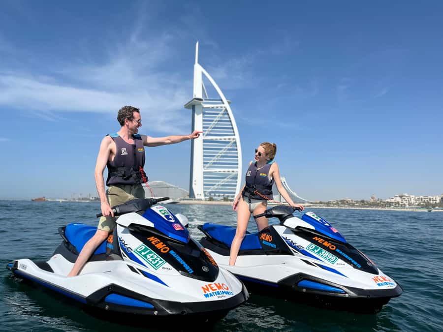 Dubai: Jetski to Burj Arab-Atlantis w Pic, Video & Icecream - The Ride: Zoom Past Jumeirah Beach and the Burj Al Arab Photo Stops