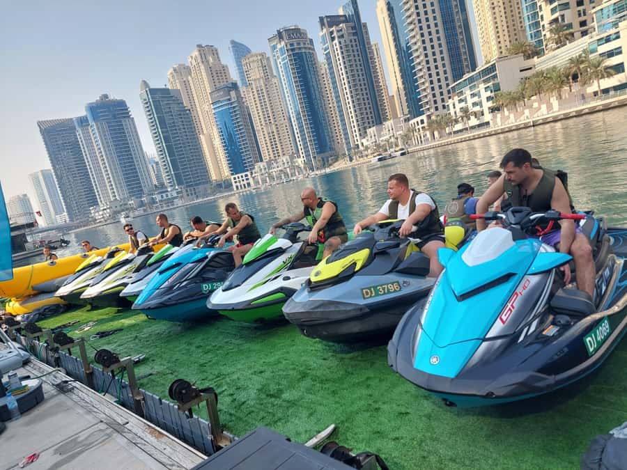 Dubai: Jetski Tour to Dubai Eye, JBR, Palm & Burj Al Arab - Bluewaters Island and Ain Dubai: The Ferris Wheel Looks Different From Here