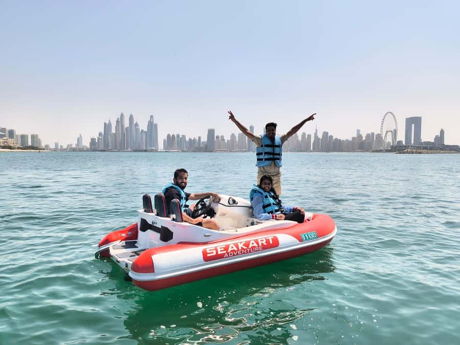 Dubai: Private Self-Drive SeaKart Jet Ski Boat Tour - Palm Jumeirah and the swim stop (for the longer options)