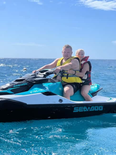 From Morro Jable: Jet Ski Adventure Tour (without license) - Small Group (Up to 2) and Sharing One Jet Ski