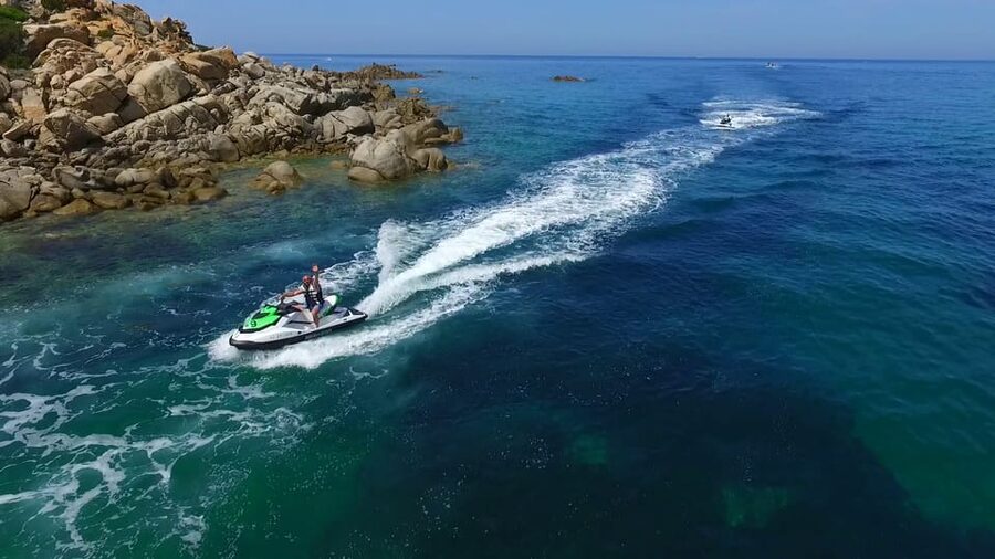 From Propriano, Jetski tour Cala d' Aguillia - 2 h - Jet skiing solo or with a partner: how you’ll structure the fun