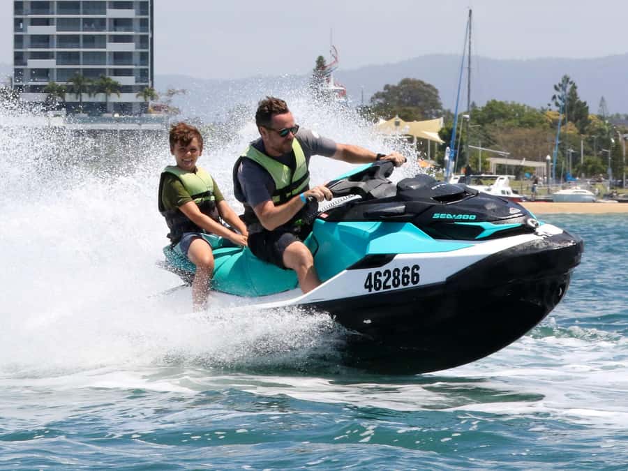 Gold Coast: 1-hour Jet-Ski Safari -No Slow Zones + Free Pics - The Seadoo GTS ride: speed you can control