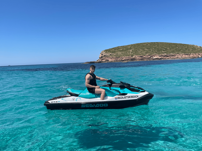 JET SKI TOUR to Atlantis From Sant Antony - IBIZA - The Atlantis stop is the point, but the quarry rocks do the talking