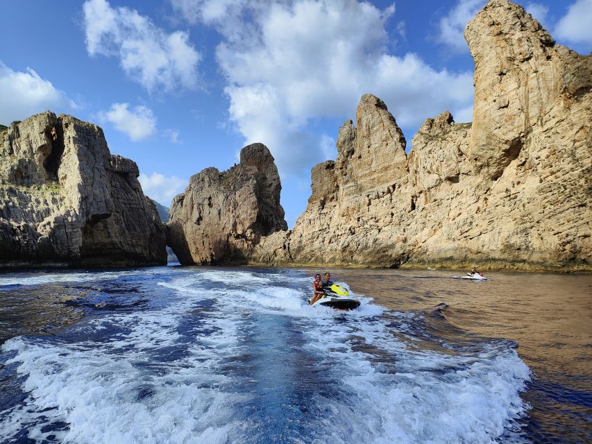Jet Ski Tour to Cala Albarca from San Antonio - Margaritas Islands and Heavens Doors: the photo moment run