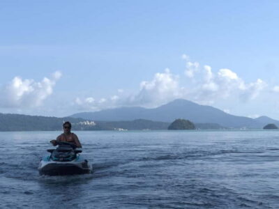 Langkawi: Fun Island Hopping by Jet Ski - Getting set up at Mega Water Sports Beach Hut