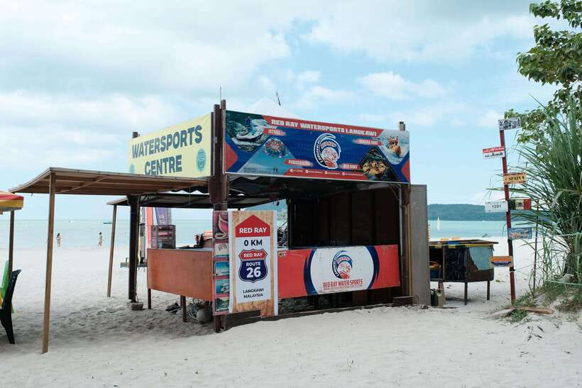 Langkawi Jet Ski Tour Dayang Bunting Free Drone Video - Beras Basah (Diamond Island): swimming on powder sand