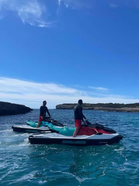 MALLORCA: JET SKI TO CALA MONDRAGÓ, CALA D'OR - Meeting point and where to show up (Avinguda de Cala Llonga + marina dock)