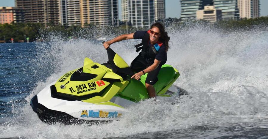 Miami: #1 Jet Ski Company used by Celebrities - Jet Skiing on Biscayne Bay With Miami’s Skyline Around You