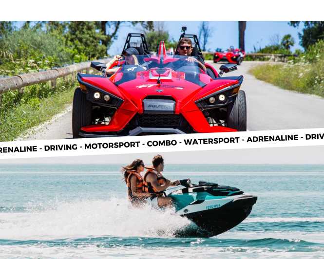 Peguera: Racing Car Drive and Jet Ski Combo Tour - Small Group Comfort: Up to 8 People, Multiple Languages